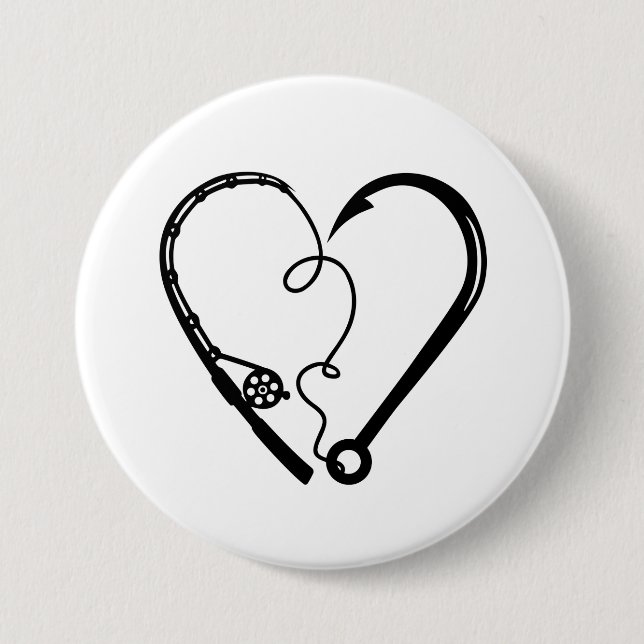 FISKEROD HEART KROK KNAPP (Framsida)