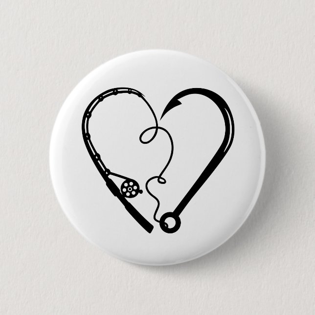 FISKEROD HEART KROK KNAPP (Framsida)