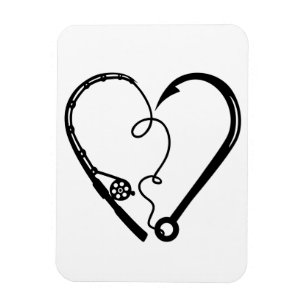 FISKEROD HEART KROK MAGNET