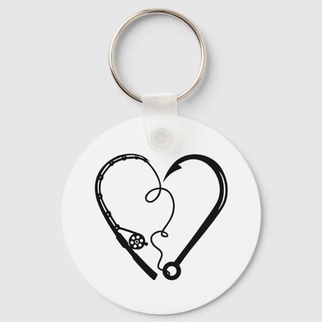 FISKEROD HEART KROK NYCKELRING (Framsida)