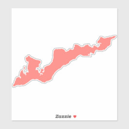 Fiskerön Silhouette Decal Sticker - Rosa Klistermärken