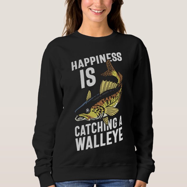 Fiskeröttigheten fångar upp ett Walleye T Shirt (Framsida)