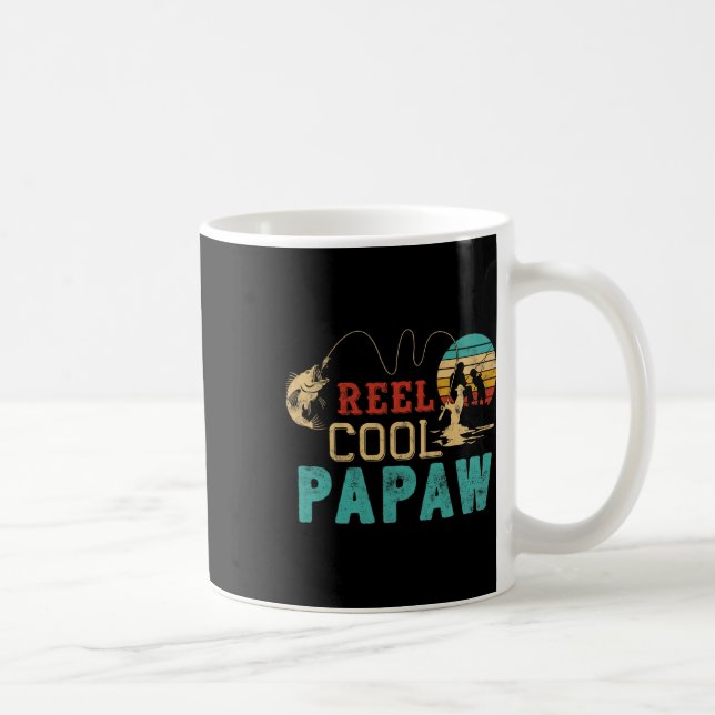 Fiskerulle Cool Papaw Fars Dag Present Fiskare Kaffemugg (Höger)