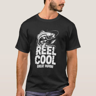 Fiskerulle Cool Papaw Roligt Fiske Farfar Pappa T Shirt