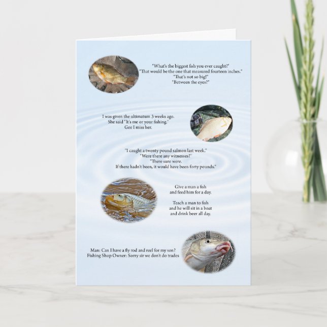 Fiskeskämtkort nummer 2 kort (Framsida)