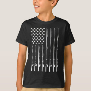 Fiskespö Amerikansk flagga Patriotisk utomhusman T Shirt