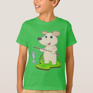 Fiskespö Hund Fiskare Fiske T Shirt