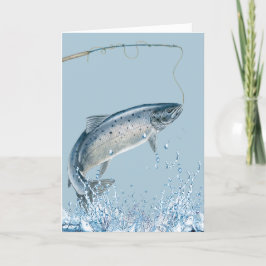 Fiskespö och fisk för pensionärer kort