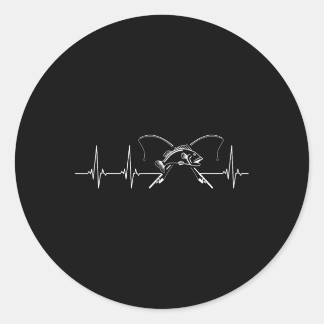 Fiskespö Pulse  Runt Klistermärke (Framsida)