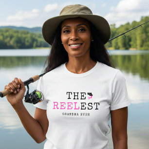 Fiskespolevärldens bästa mormor Rosa fisk T Shirt