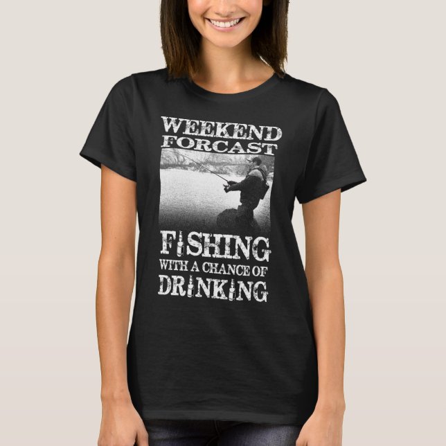 Fiskespön amerikansk flagga bleu vit röd Fäder T Shirt (Framsida)