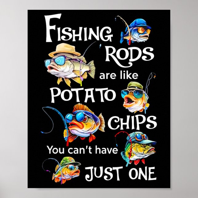 Fiskespön är som potatischips, man kan inte ha  poster (Framsidan)