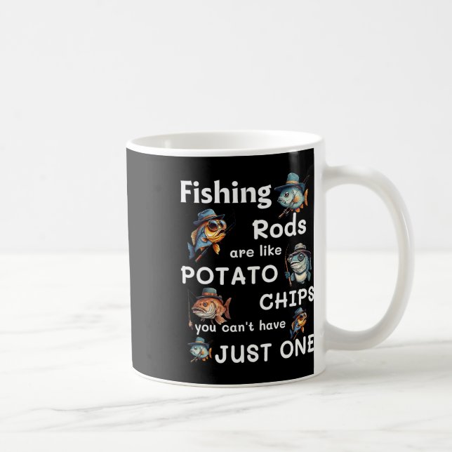 Fiskespön är som potatischips, man kan inte nöja s kaffemugg (Höger)