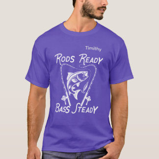 Fiskespön redo Bass Steady Anpassad SVG-grafik T Shirt
