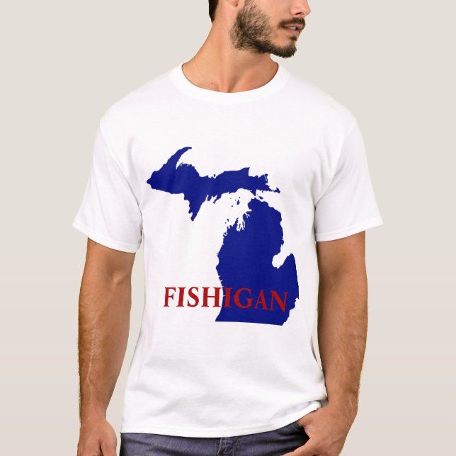 Fiskesport för Michigan T Shirt (Framsida)