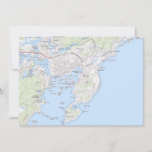 Fiskestad i Gloucester MORSA vykort (Framsida)