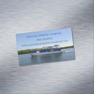 Fiskestadga för båtkapten Services Magnetiska Visitkort