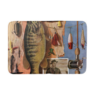 Fiskestilleben av John Atherton Badrumsmatta