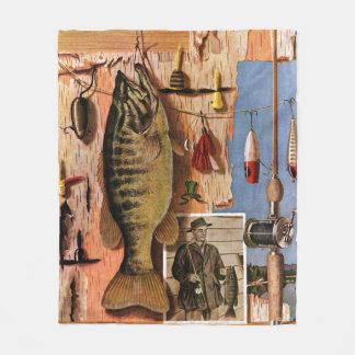 Fiskestilleben av John Atherton Fleecefilt