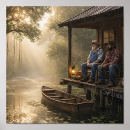 Fiskestuga i Louisiana Bayou Poster