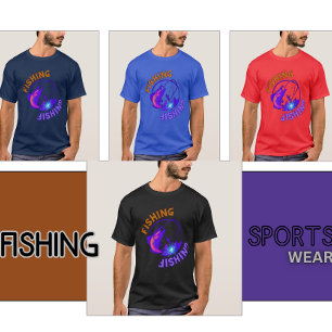Fiskesymbol lutad t shirt
