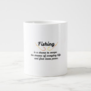 Fisket är en chans att undkomma stressas av en evi jumbo mugg