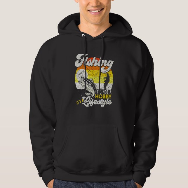 Fisket är inte en hobby för fiskets livsstil hoodie (Framsida)