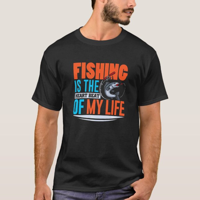 Fisket är mitt livs hjärta t shirt (Framsida)