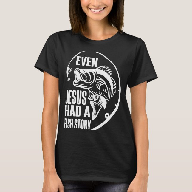 Fisket, även Jesus, hade en fiskeläring T Shirt (Framsida)