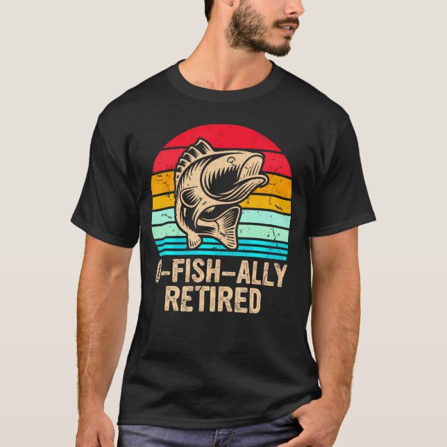 Fisket efter uttröttad Pension-fisk-ally T Shirt (Framsida)