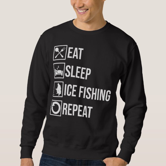Fisket efter vilt is Upprepa Fisher Hobby Fisher F Lång Ärmad Tröja (Framsida)