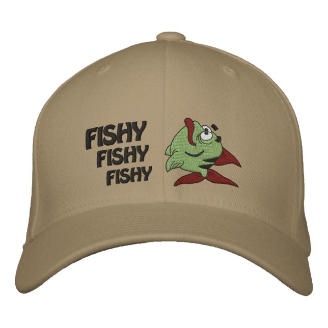 FISKET FISKY Embroired Hat Broderad Keps (Framsida)