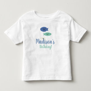Fisket Första Födelsedagsfest Namn T Shirt