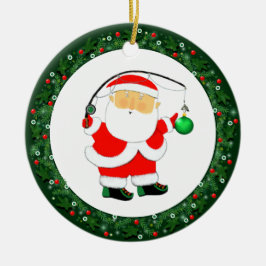Fisket jul present julgransprydnad keramik