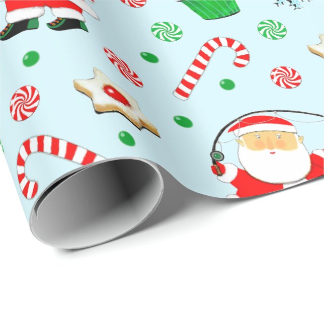 Fisket jul present presentpapper (Rullad Hörn)