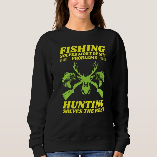 Fisket löser de flesta av mina problem med jakt på t shirt (Framsida)