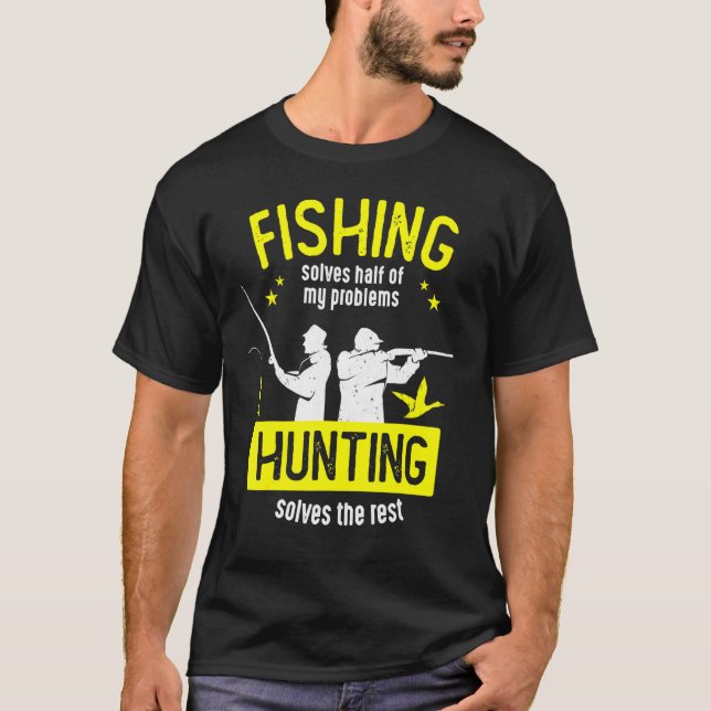 Fisket löser hälften av mina problem genom att jag t shirt (Framsida)