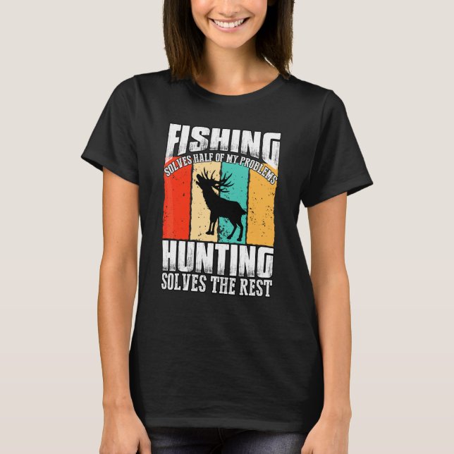 Fisket löser hälften av mina problem genom att jag t shirt (Framsida)