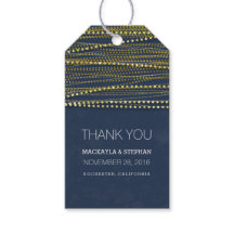 Fisket och Guld Glitter Bröllop Tack