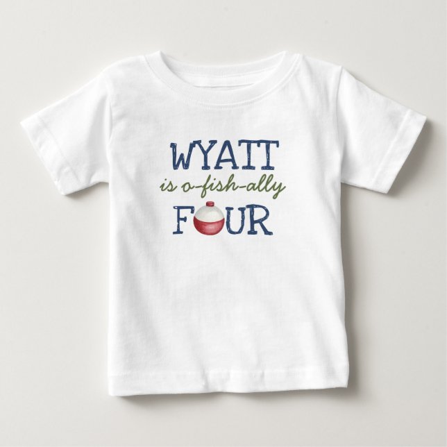 Fisket-shirt för 4-årsdag O-Fish-Ally Four T Shirt (Framsida)