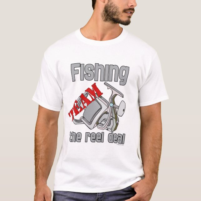 Fisketeam som fiskar i detaljhandeln t shirt (Framsida)