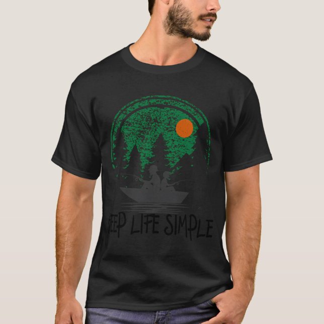 Fisketecken Grönt T Shirt (Framsida)