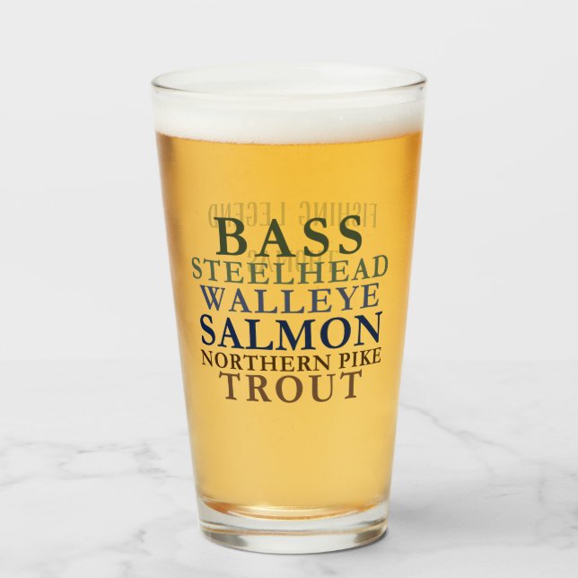 Fisketema Anpassade Tumbler Glass Glaskopp (Framsida fylld)