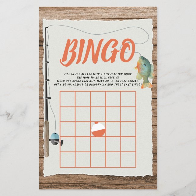 Fisketema Babyskor Bingo Game Flyer (Framsidan)