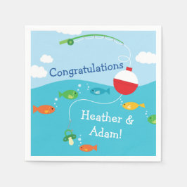 Fisketema Beställning av babyskor för fiskare Pappersservett