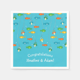 Fisketema Beställning av babyskor för fiskare Pappersservett