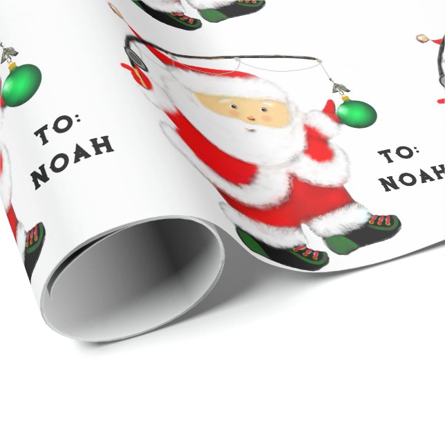 Fisketema Jul Presente Presentpapper (Rullad Hörn)