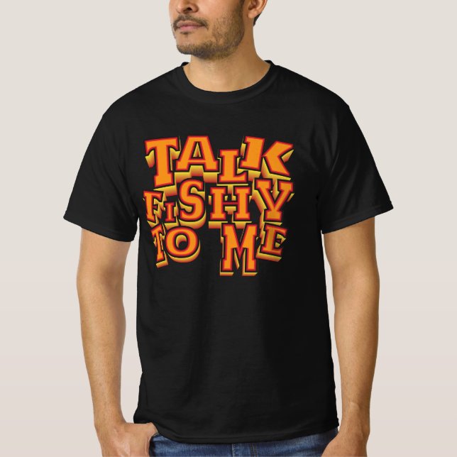 Fisketema "Prata fiskt med mig" T Shirt (Framsida)