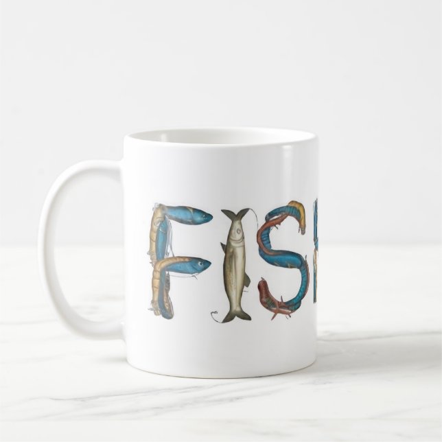 Fisketext Kaffemugg (Vänster)