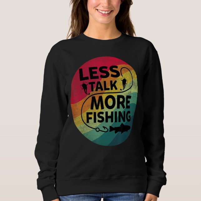 Fisketext Mindre prata mer om fiske T Shirt (Framsida)